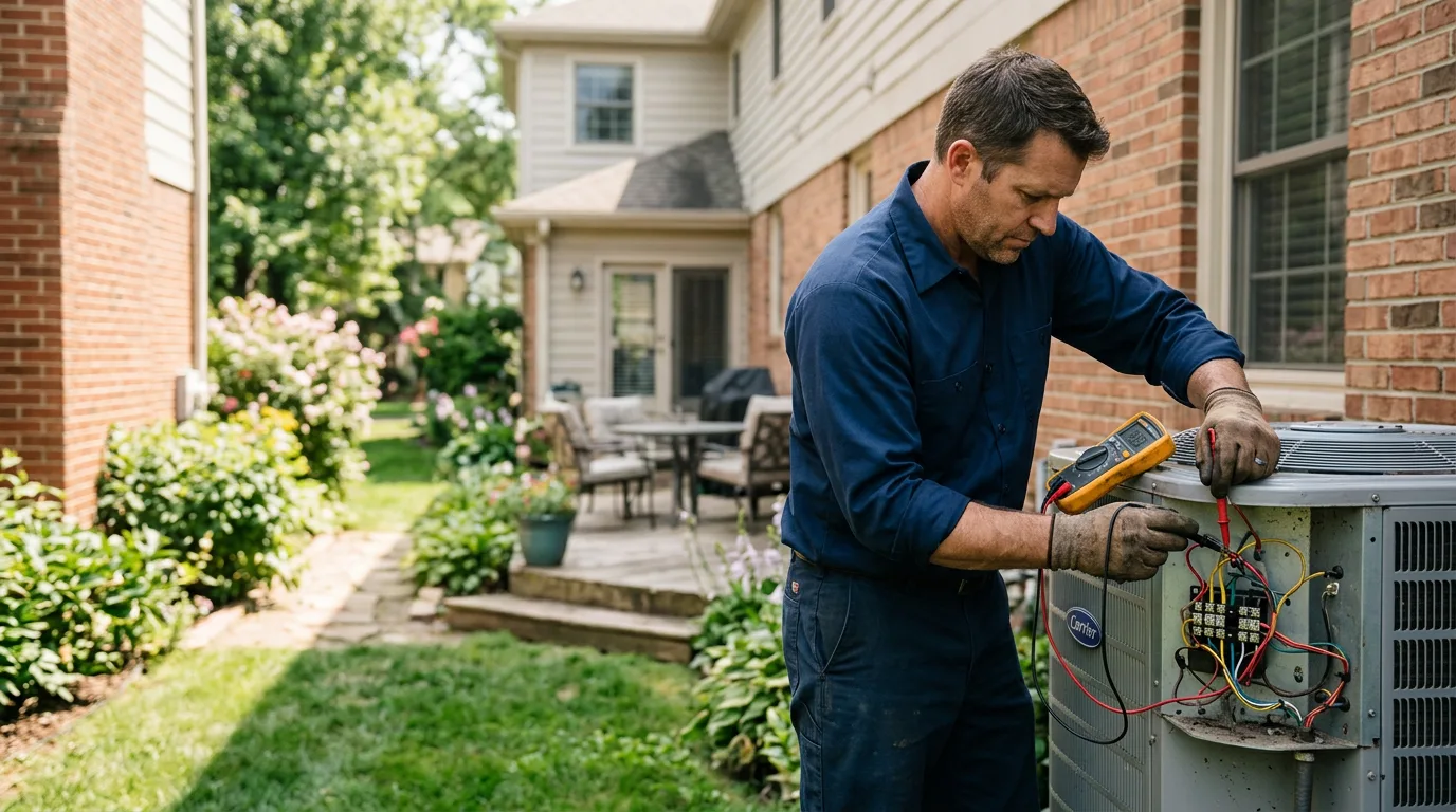 HVAC technician working near Urbana, OH